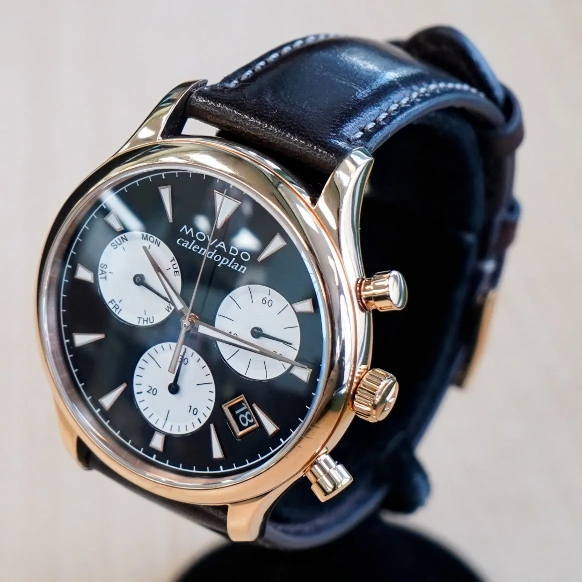 MOVADO Chronograph Watch Heritage Series Calendoplan Wristwatch MO.03.1.34.6292 - Box!