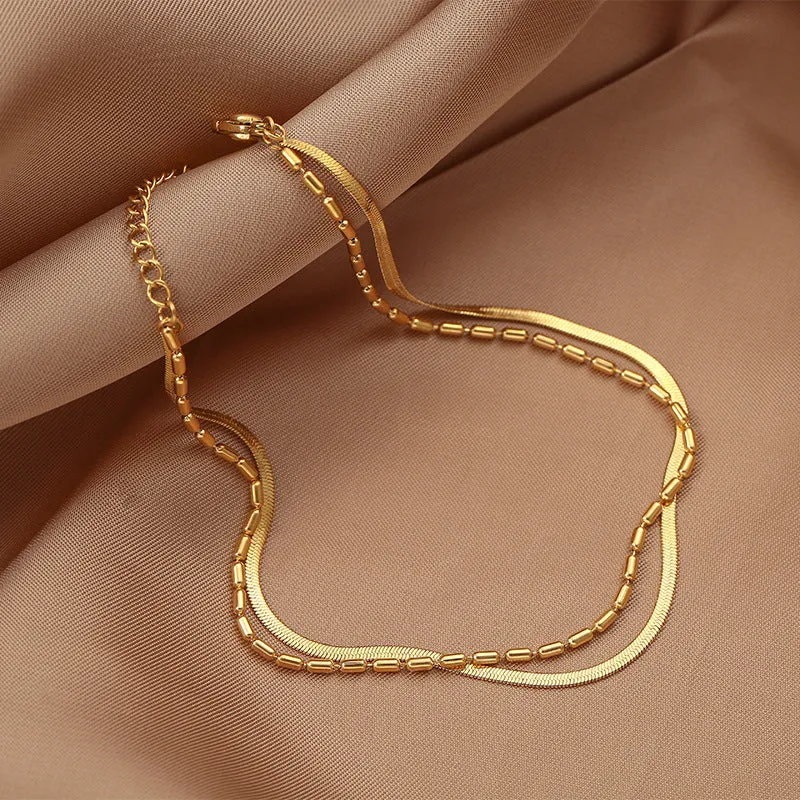 Multilayer Gold 18K Gold Plated Women's Anklet