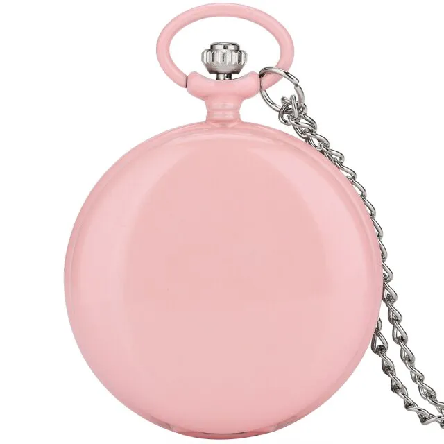 Multiple Colors Smooth Case Pocket Watch
