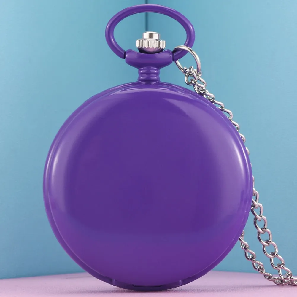 Multiple Colors Smooth Case Pocket Watch