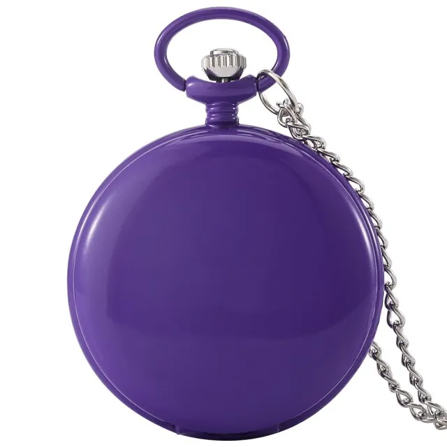 Multiple Colors Smooth Case Pocket Watch