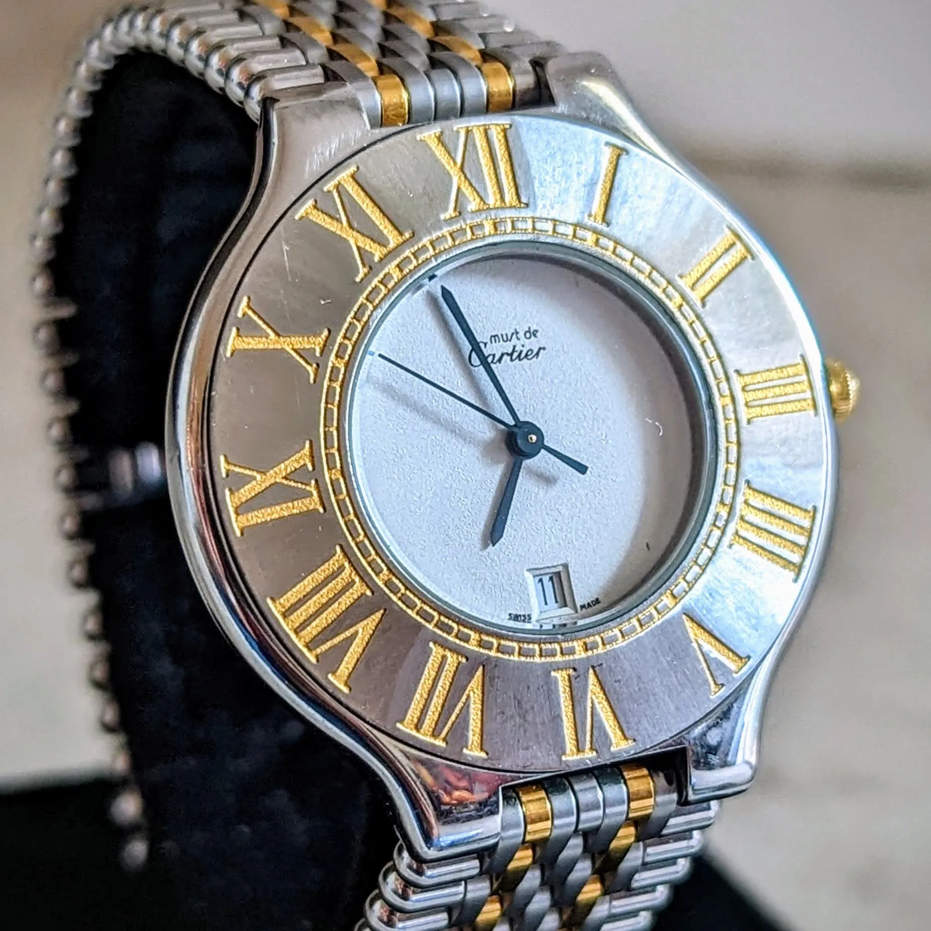 Must de Cartier 21 Wristwatch 35mm Date Indicator Swiss Quartz Watch