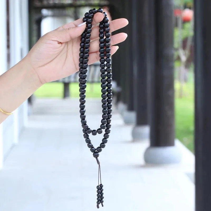 New Ebony Beaded Necklace 99 Pieces 108 Mara