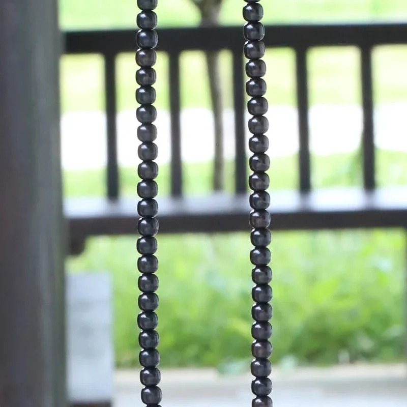 New Ebony Beaded Necklace 99 Pieces 108 Mara