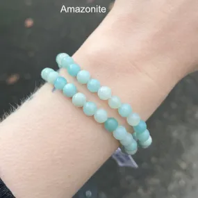 NX Amazonite Stretch Bead Bracelet