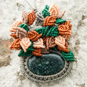 Oasis Macrame Pendant with Guatemalan Jade Stone