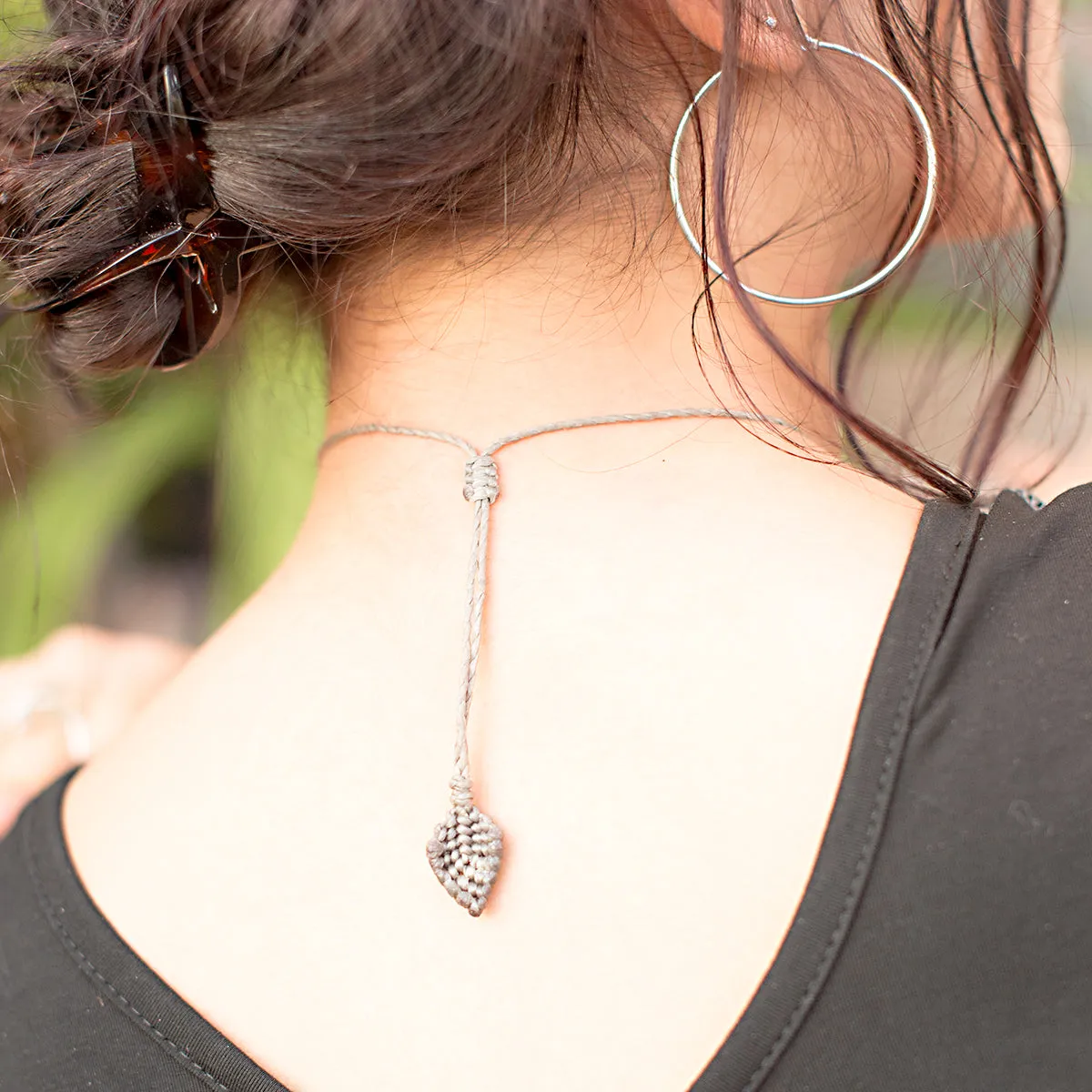 Oasis Macrame Pendant with Guatemalan Jade Stone