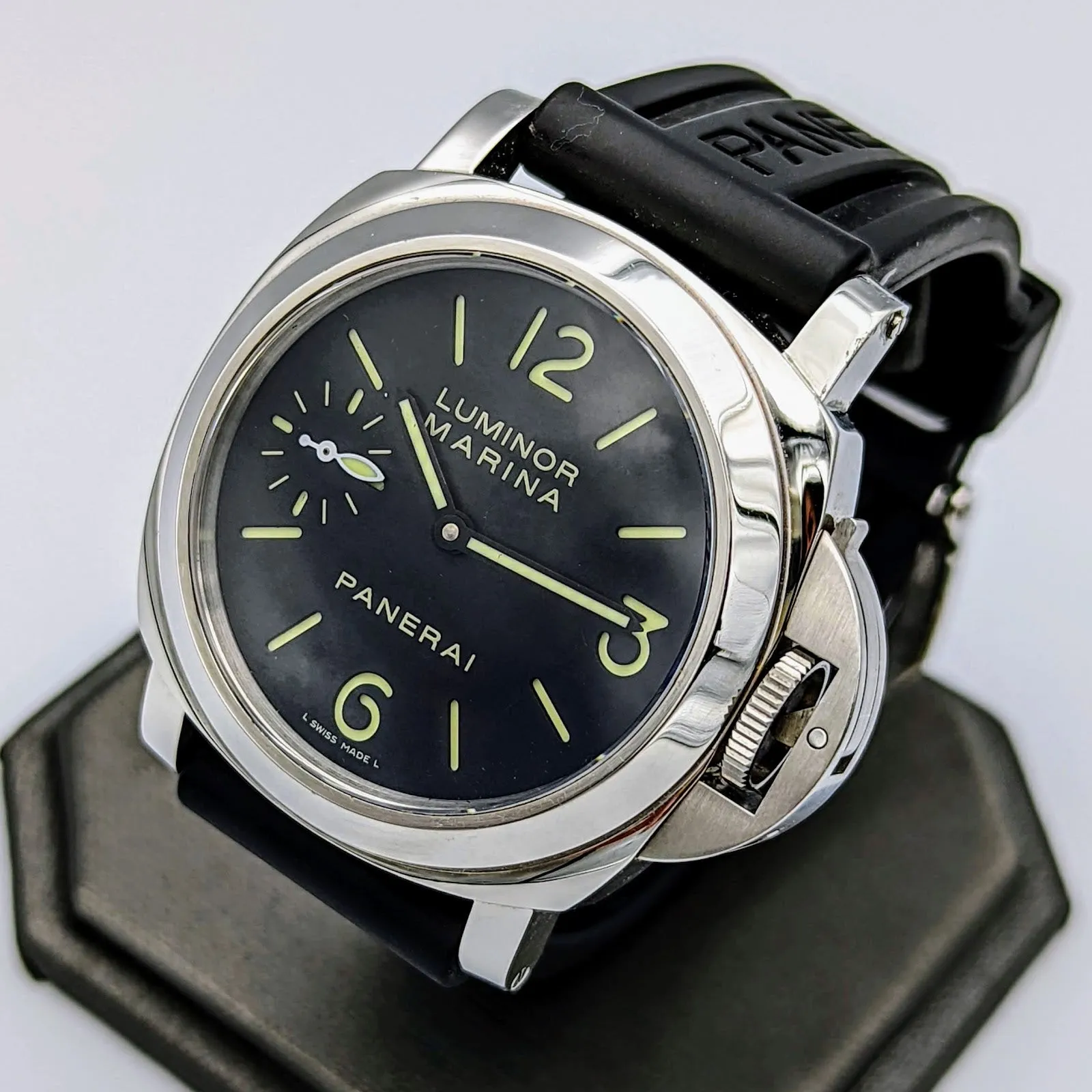 PANERAI Luminor Marina Manual Watch Original Strap Swiss Wristwatch