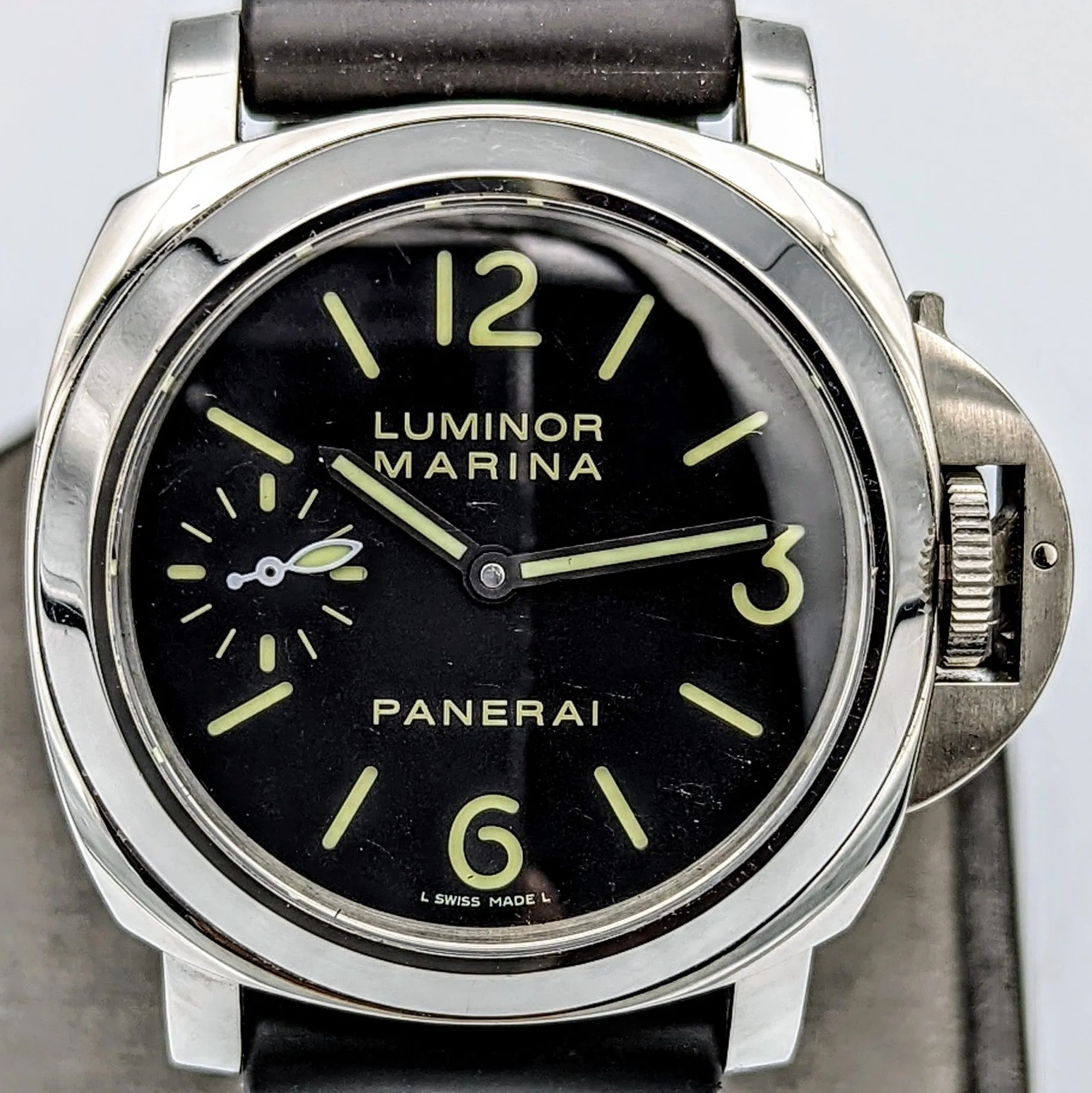 PANERAI Luminor Marina Manual Watch Original Strap Swiss Wristwatch