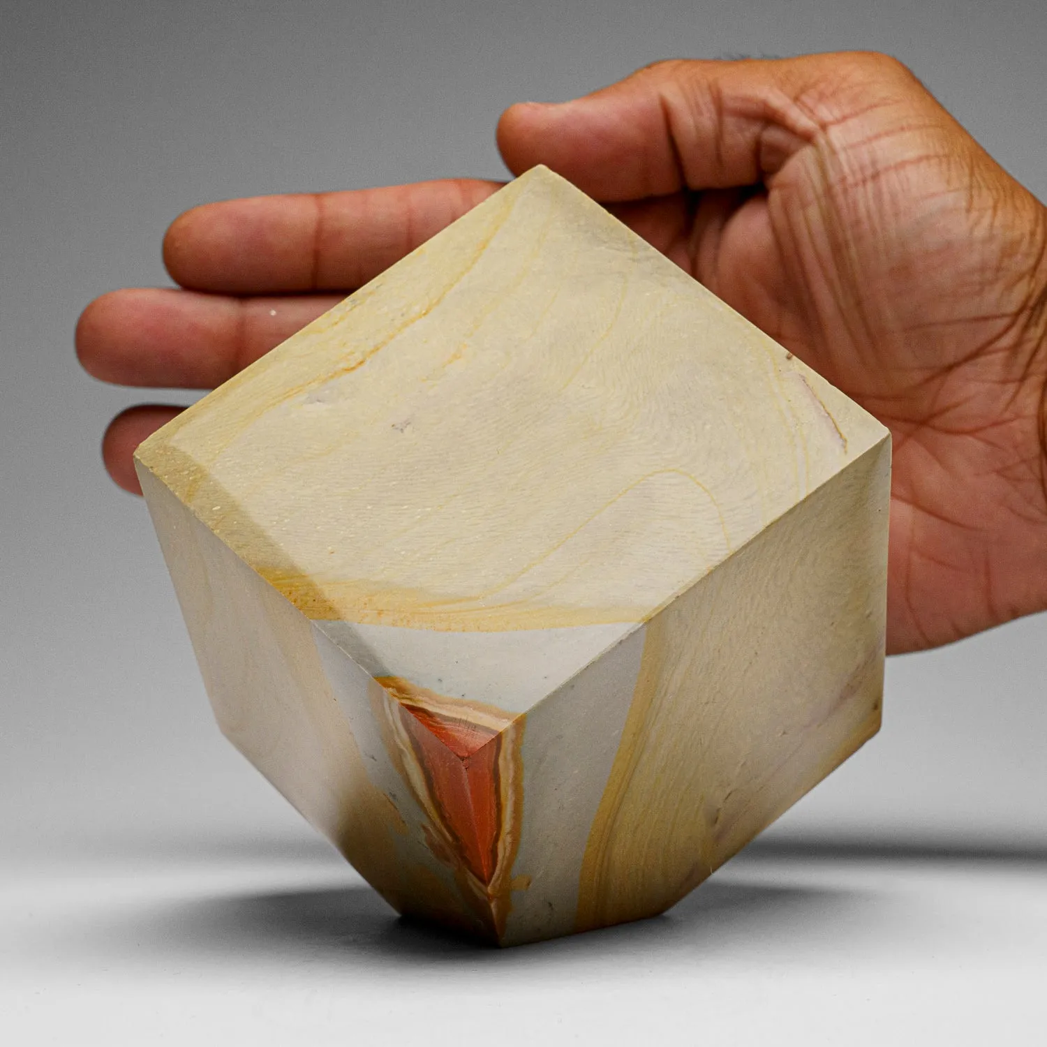 Polished Polychrome Jasper Cube from Madagascar (2.8 lbs)