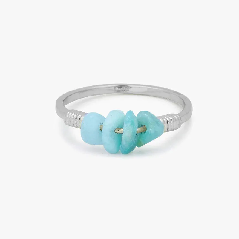 Pura Vida Bracelets Wire Wrapped Gemstone Ring