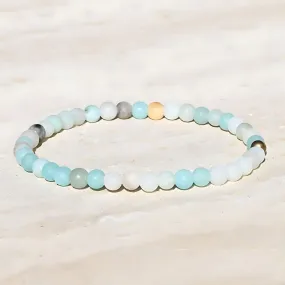 "Communication" Matte Amazonite Delicate Bracelet