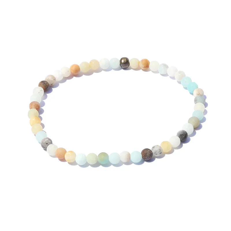 "Communication" Matte Amazonite Delicate Bracelet
