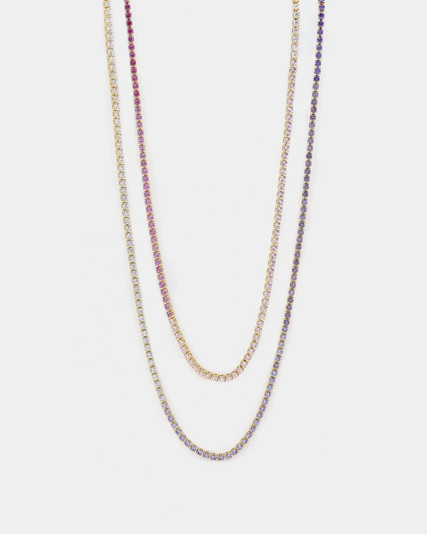 Raising Hell Lizzie Micro Choker Set Gold/Pink/Purple