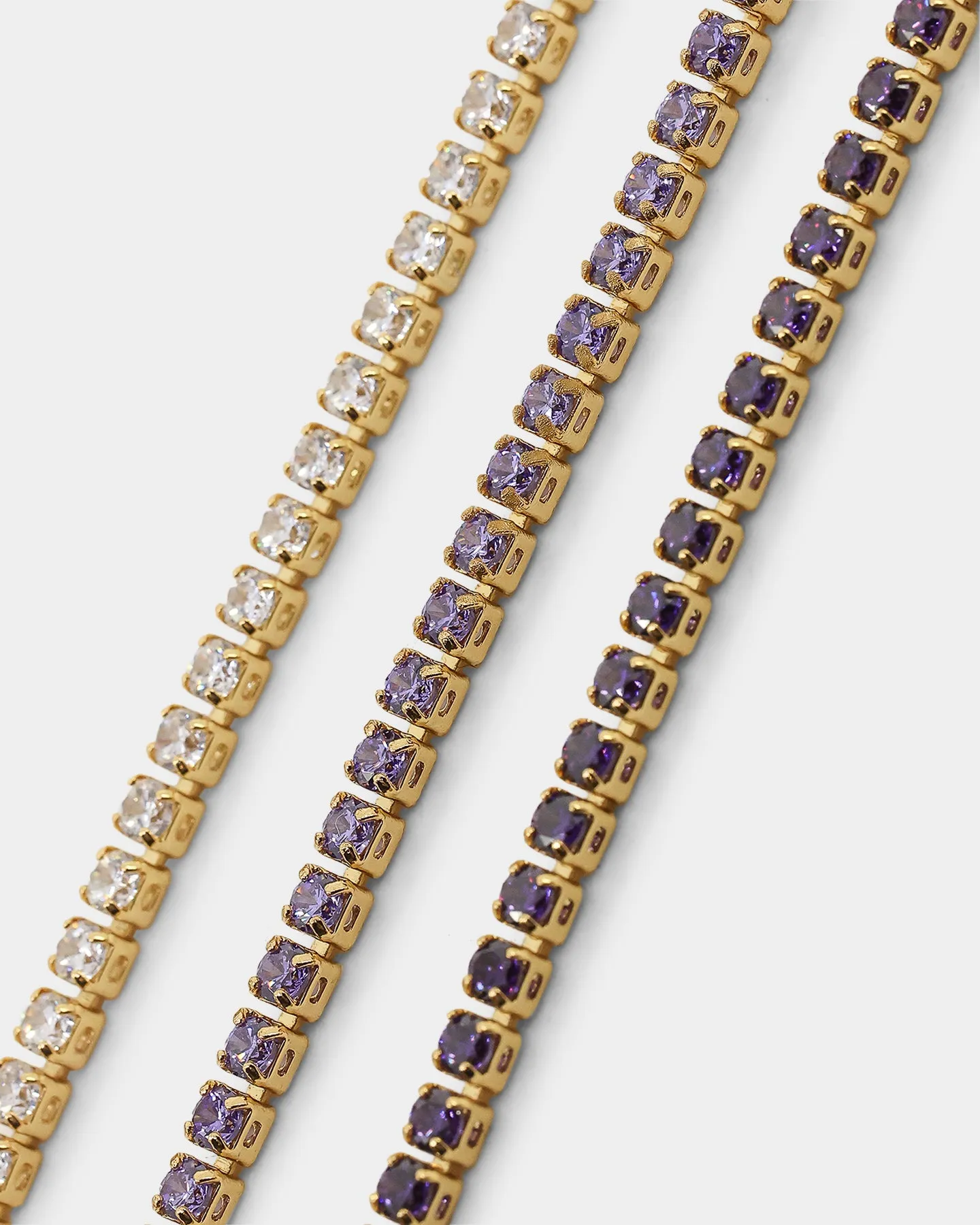 Raising Hell Lizzie Micro Choker Set Gold/Pink/Purple