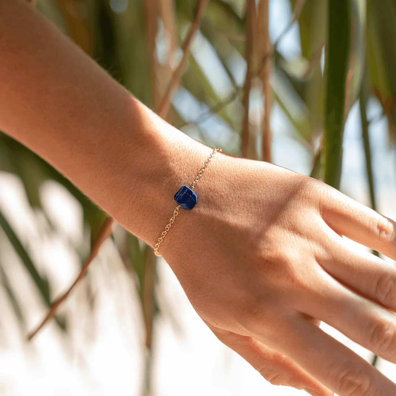 Raw Lapis Lazuli Crystal Nugget Bracelet