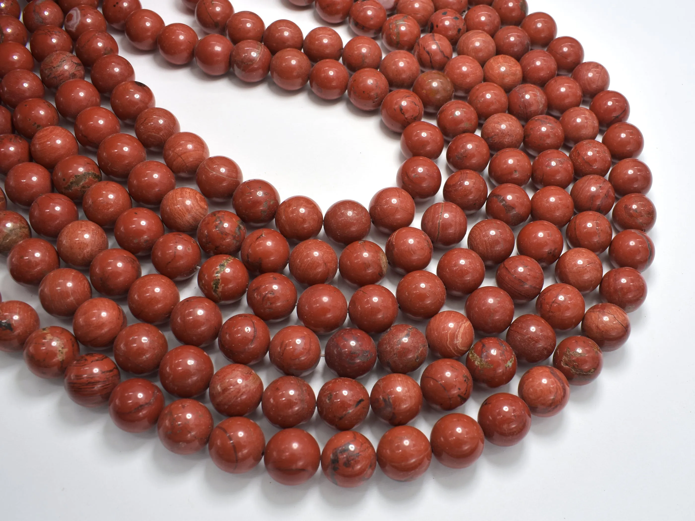 Red Jasper Beads, 12mm Round Beads
