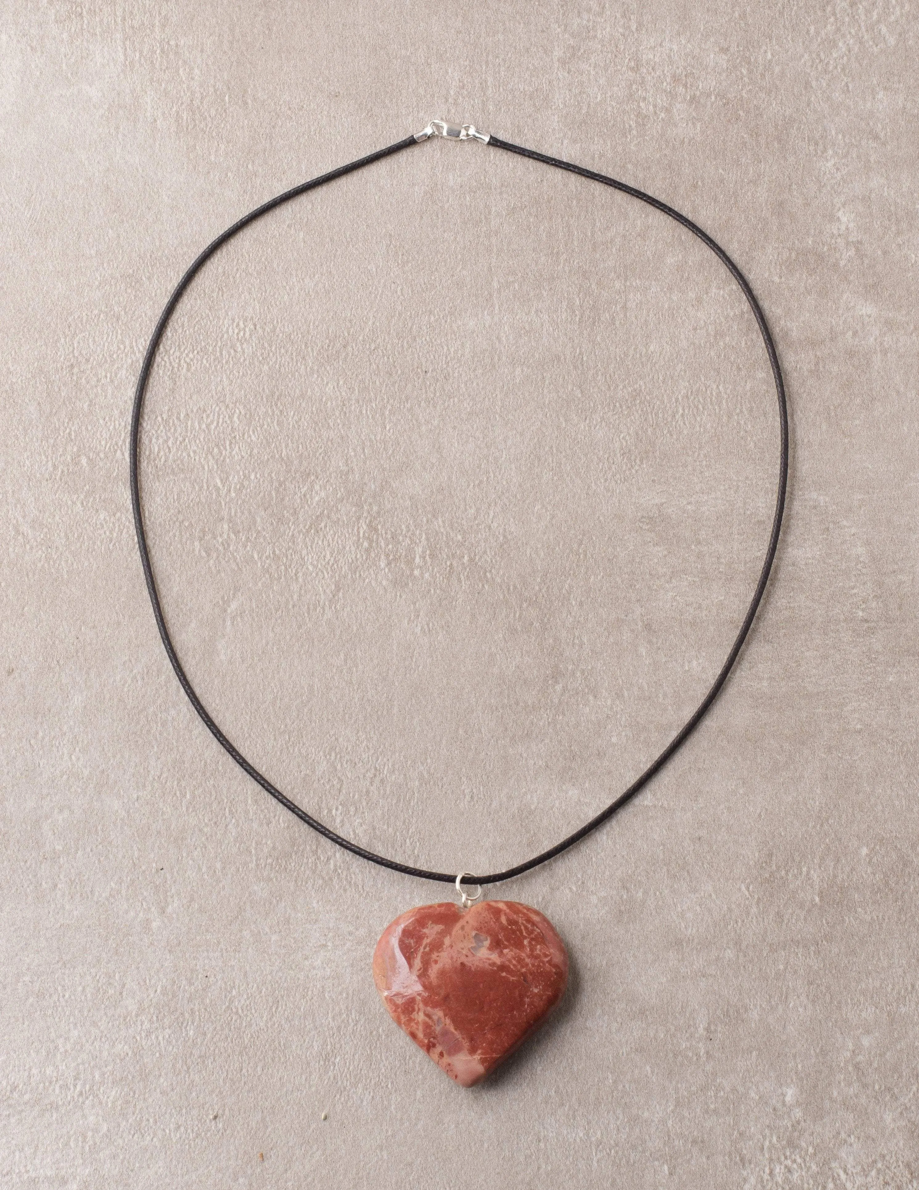 Red Jasper Heart Pendant