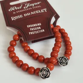 Red Jasper Rose Bracelet