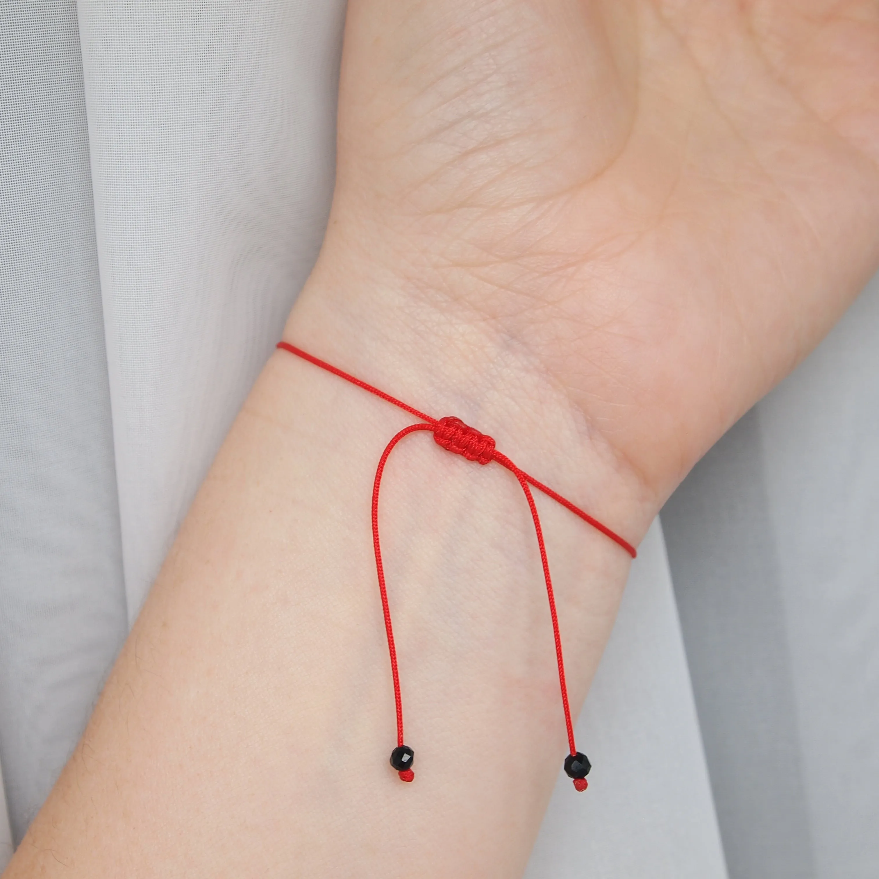 Red protection bracelet with Black tourmaline