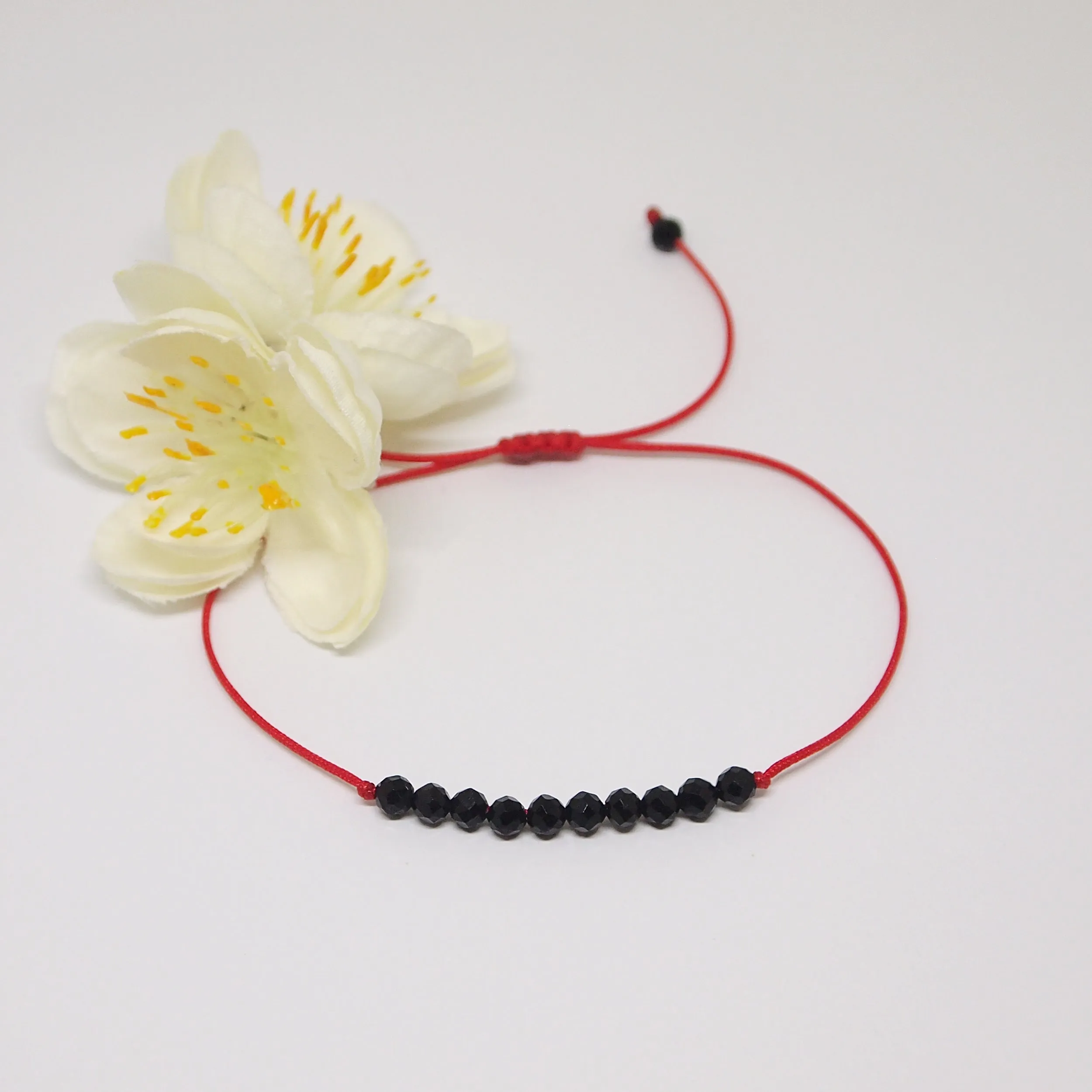 Red protection bracelet with Black tourmaline