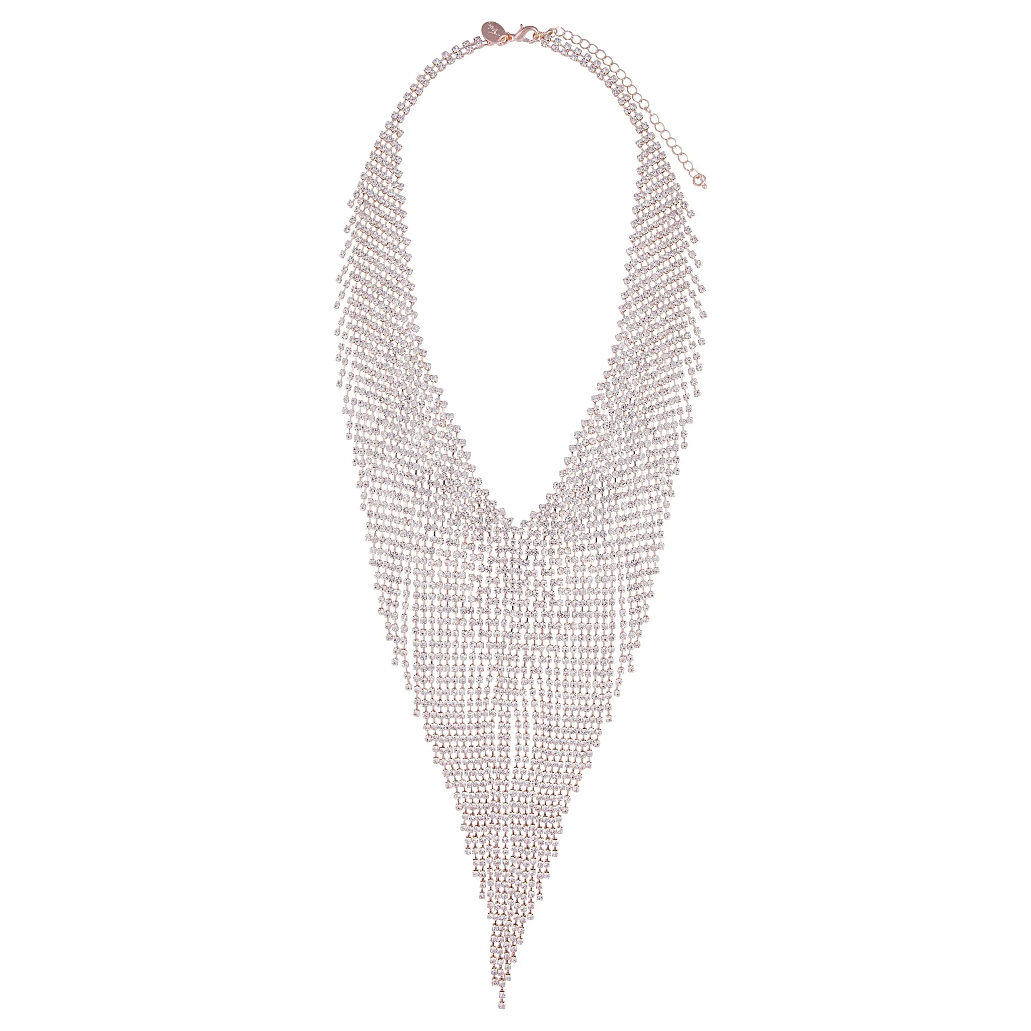 Rose Gold Cup Chain Cascade Necklace