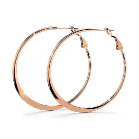 Semi Flattened Hoop Earrings 40mm