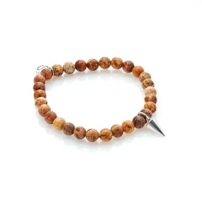 Silk & Steel All for One Bracelet - Picture Jasper/Silver