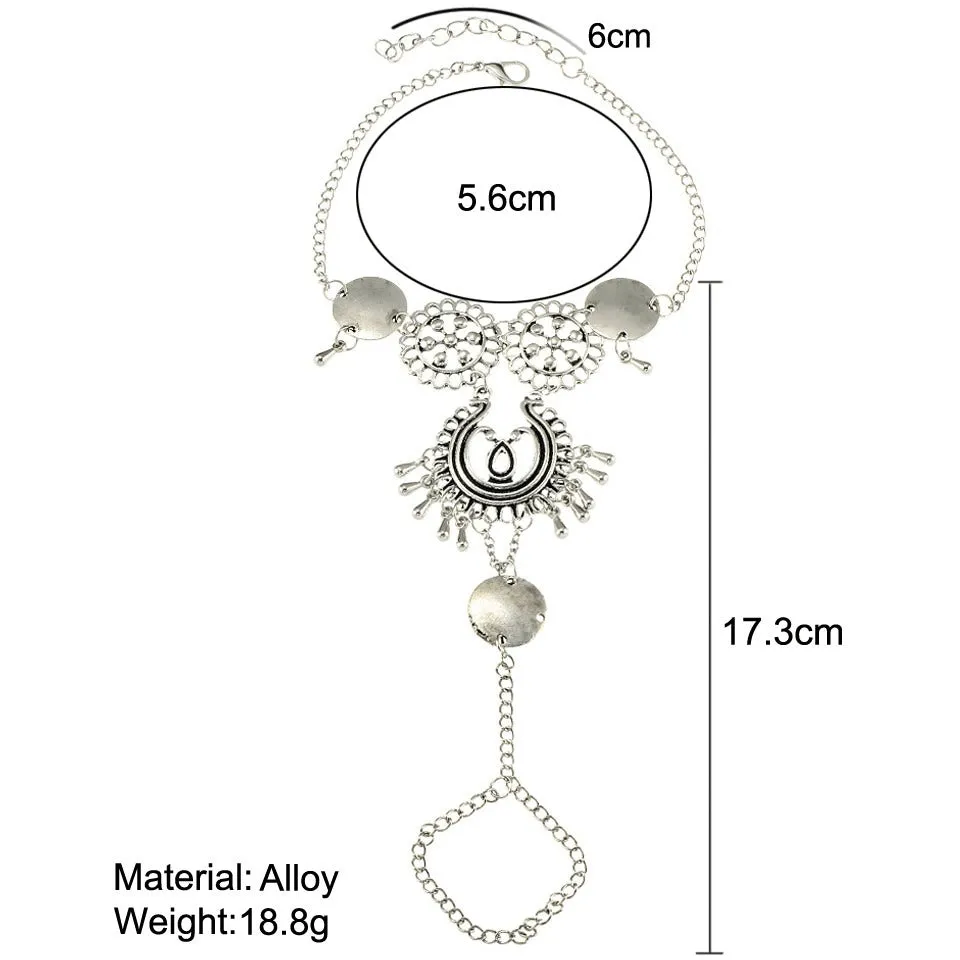 Silver Multi Chain Fine Bohemian Vintage Anklet