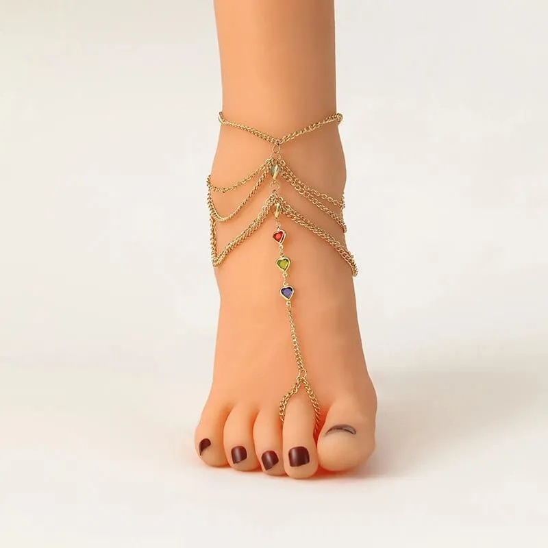 Skye Multi-Layer Anklet