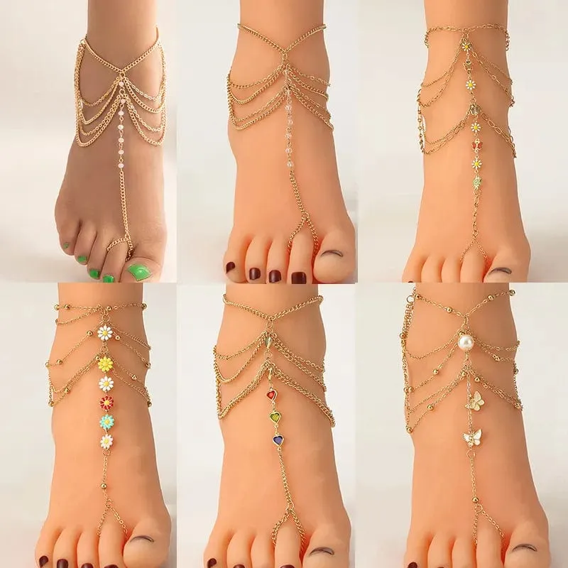 Skye Multi-Layer Anklet
