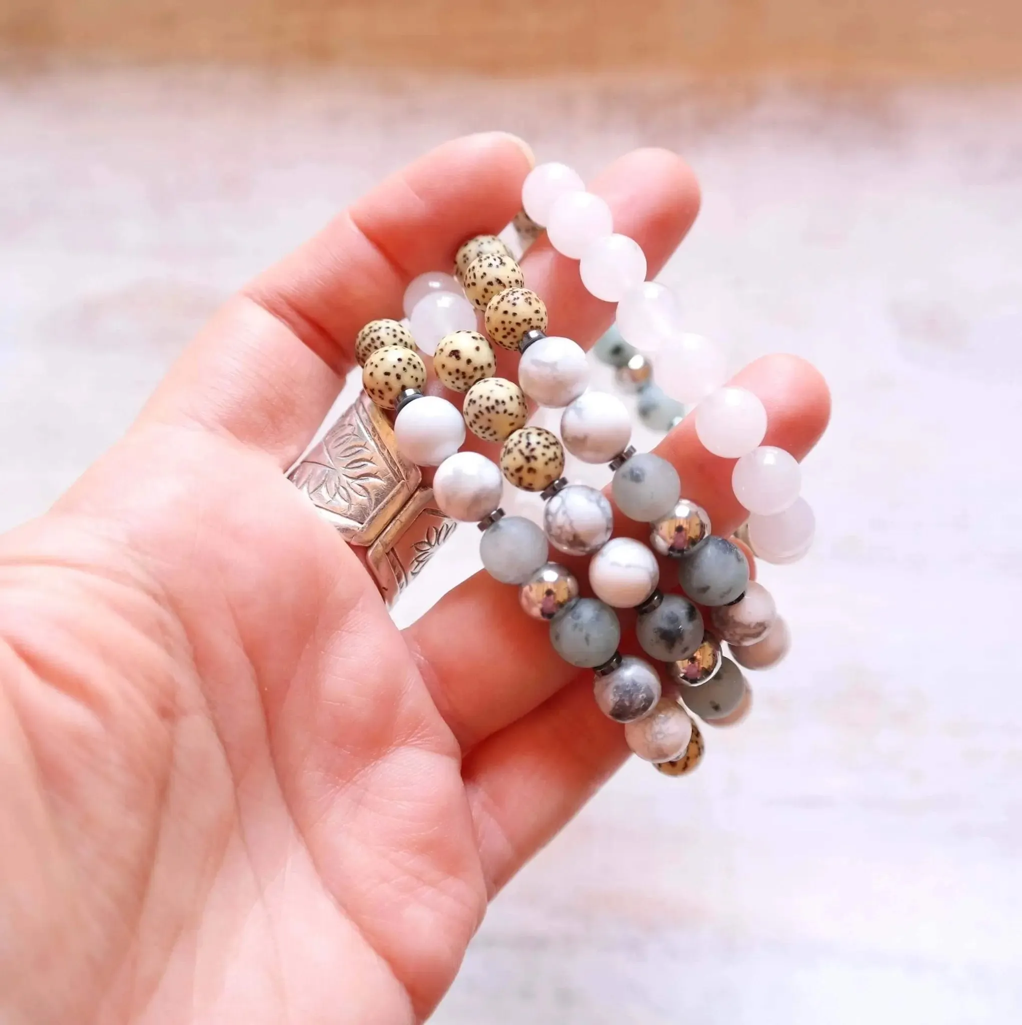 Snow Quartz Bracelet - "Calming Clarity" Energy Bracelet