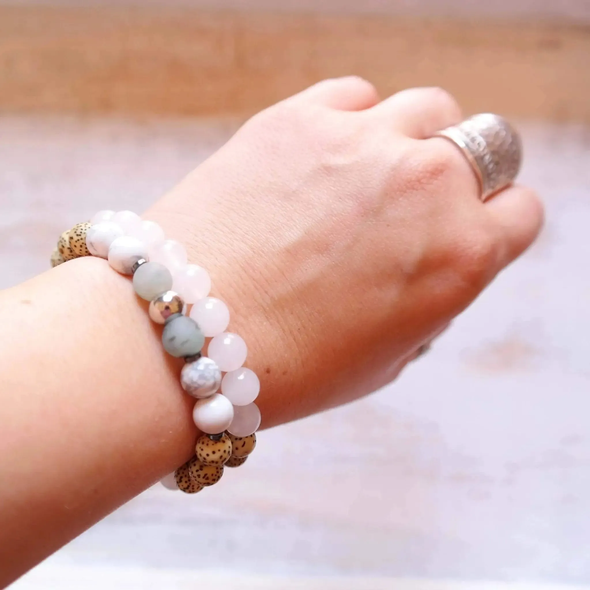 Snow Quartz Bracelet - "Calming Clarity" Energy Bracelet