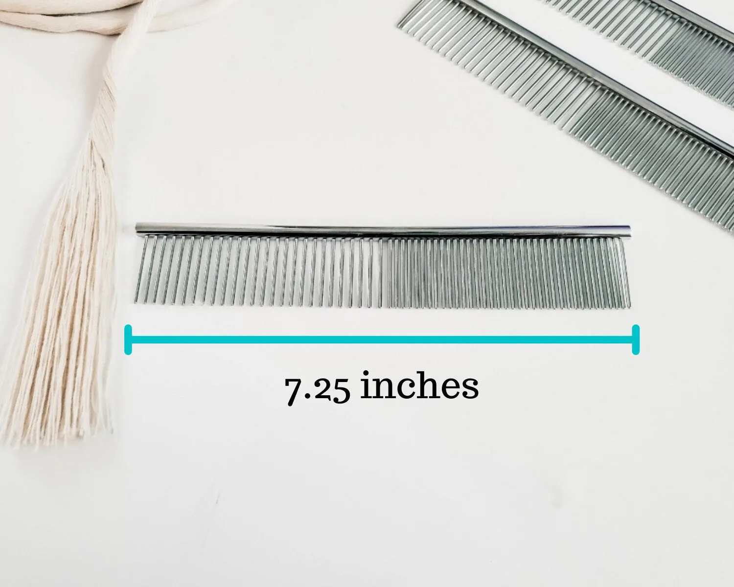 Stainless steel macrame combs. Duel sided fringe and tassels comb.
