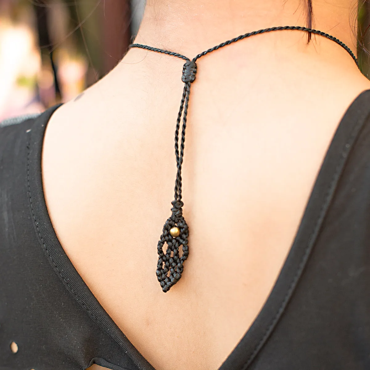 Tara Macrame Pendant with Jasper Stone