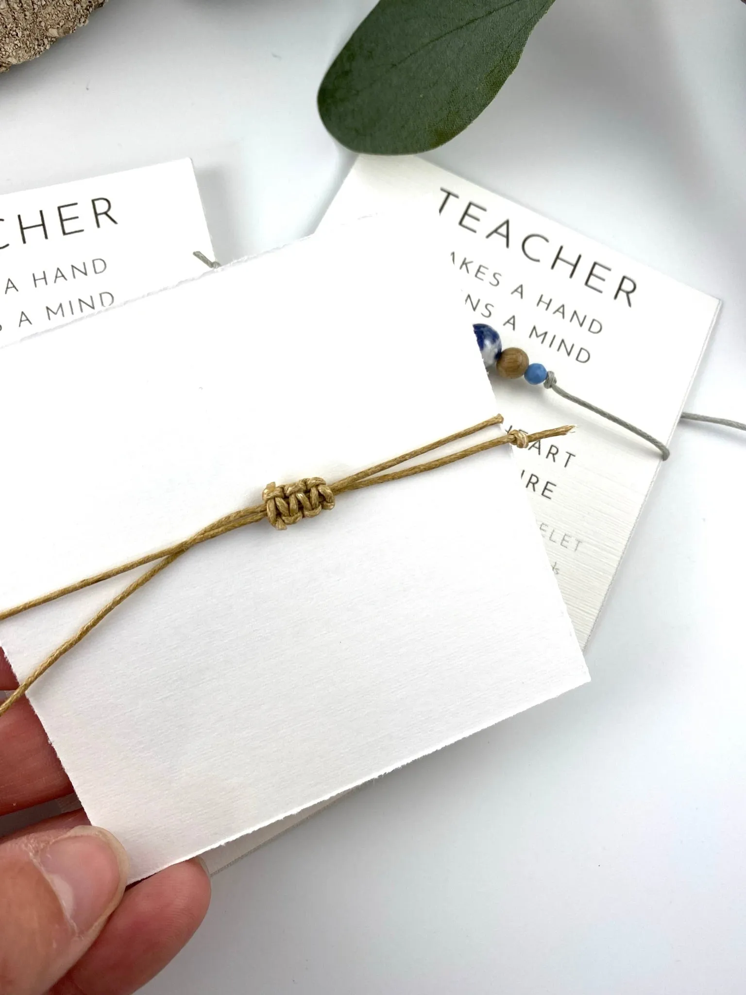 Teacher Gift Card - Gemstone Diffuser Bracelets