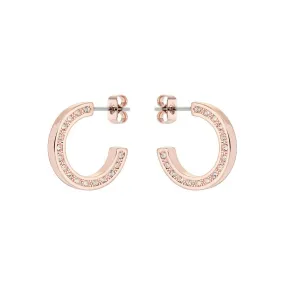 ted baker crystal hoop rose gold earrings