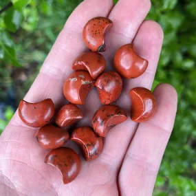 Tiny Red Jasper Moon