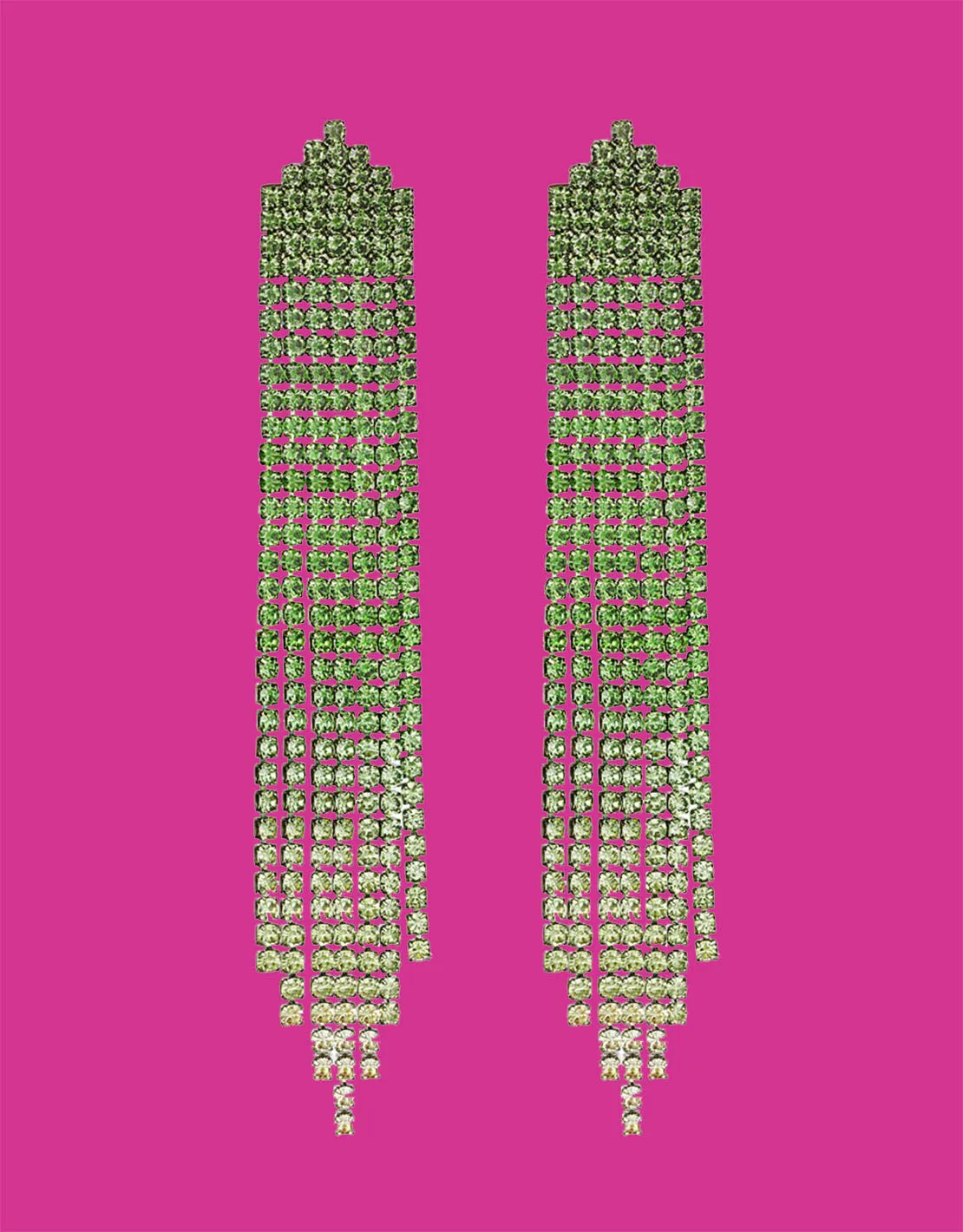 Triangle strass waterfall earrings I