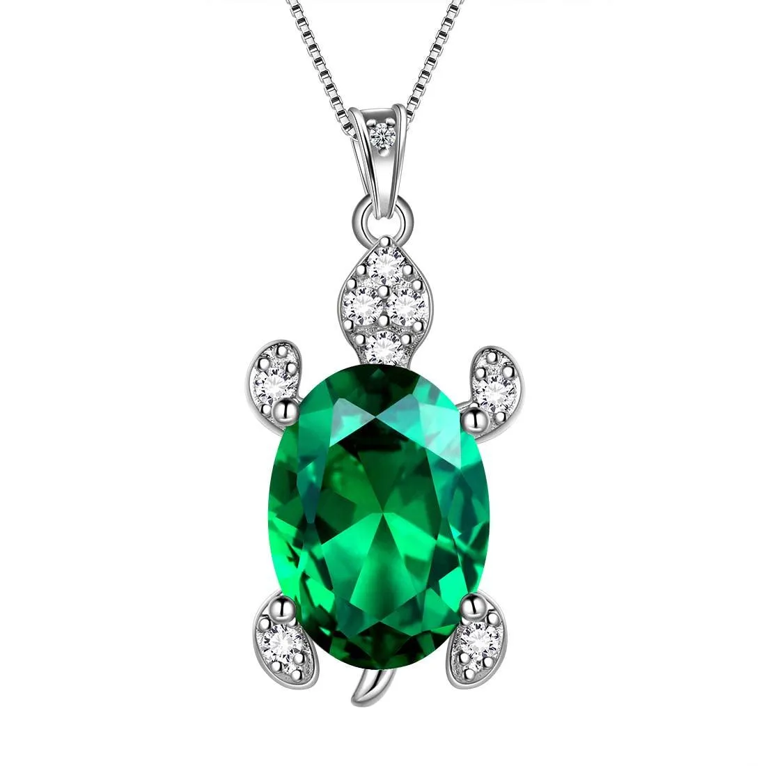 Turtle Necklaces Birthstone Pendant Necklace Women Jewelry Gifts 925 Sterling Silver