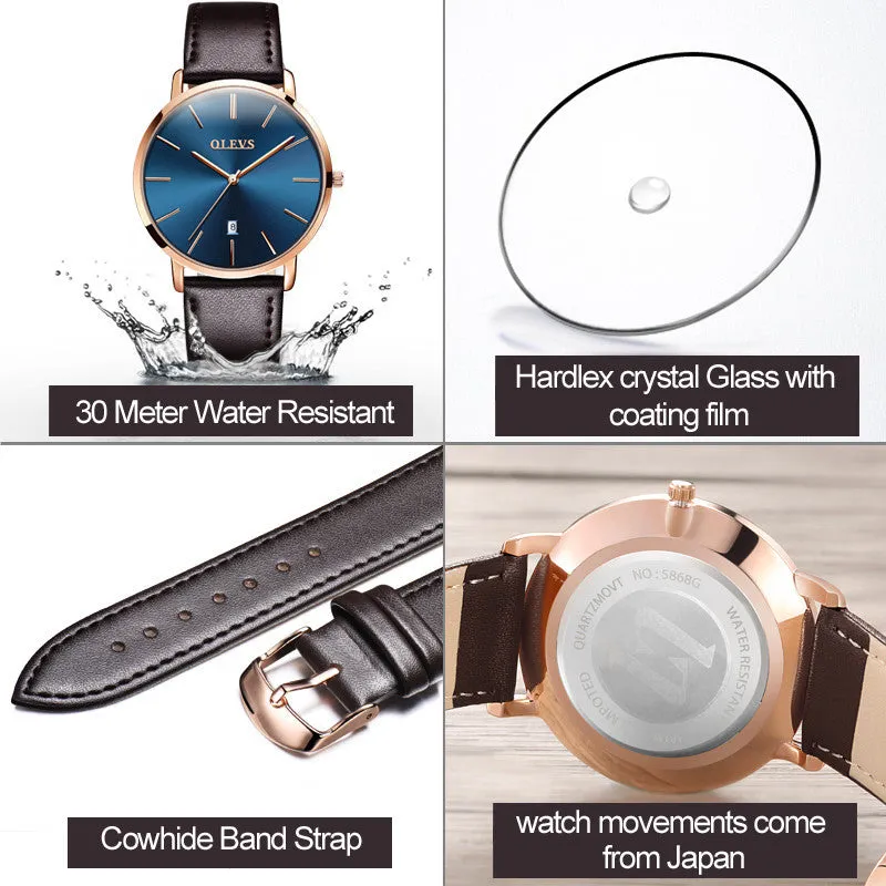 Ultra thin Men's & Womens Watches