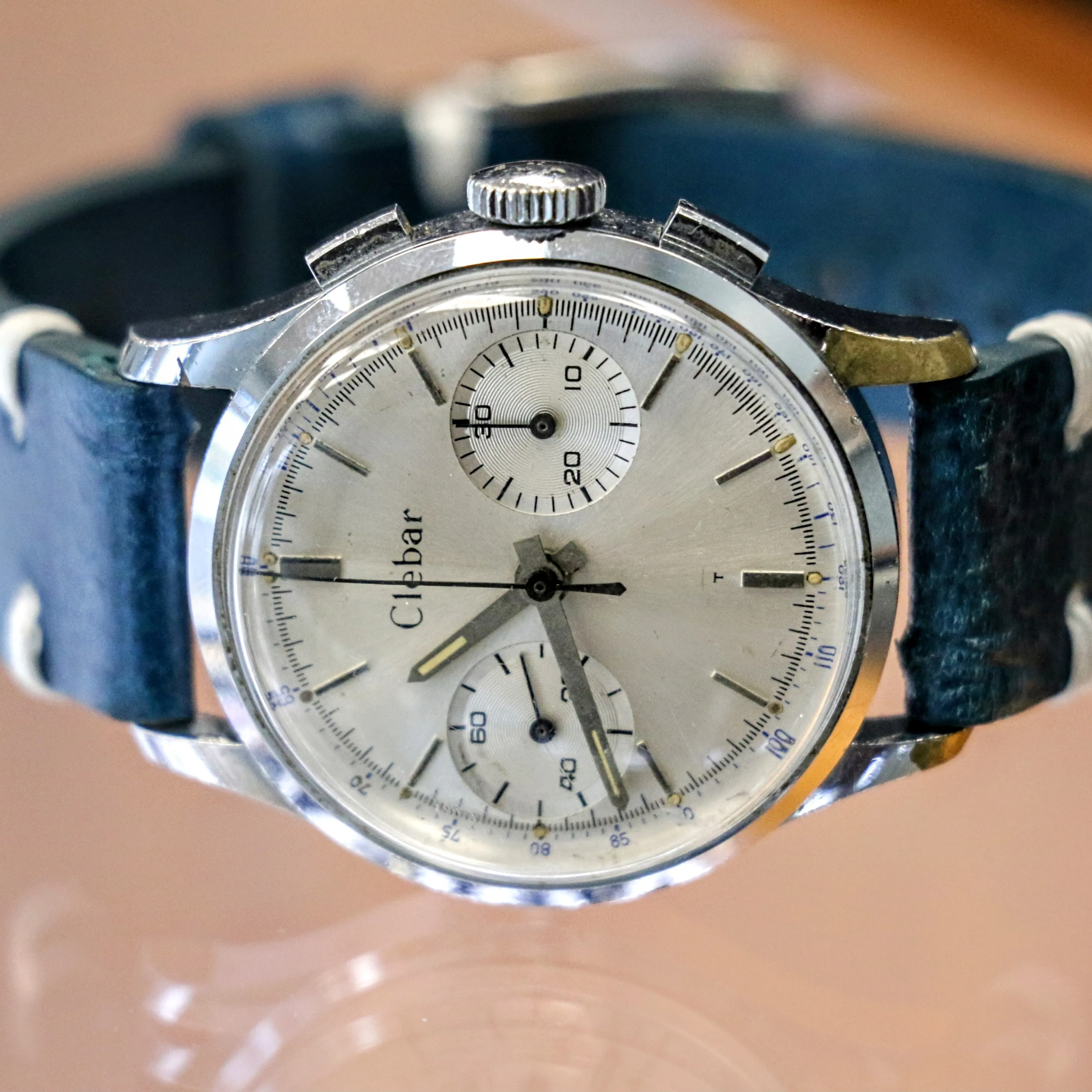 Vintage CLEBAR Chronograph Wristwatch Cal. Landeron 248 Swiss Made Wristwatch