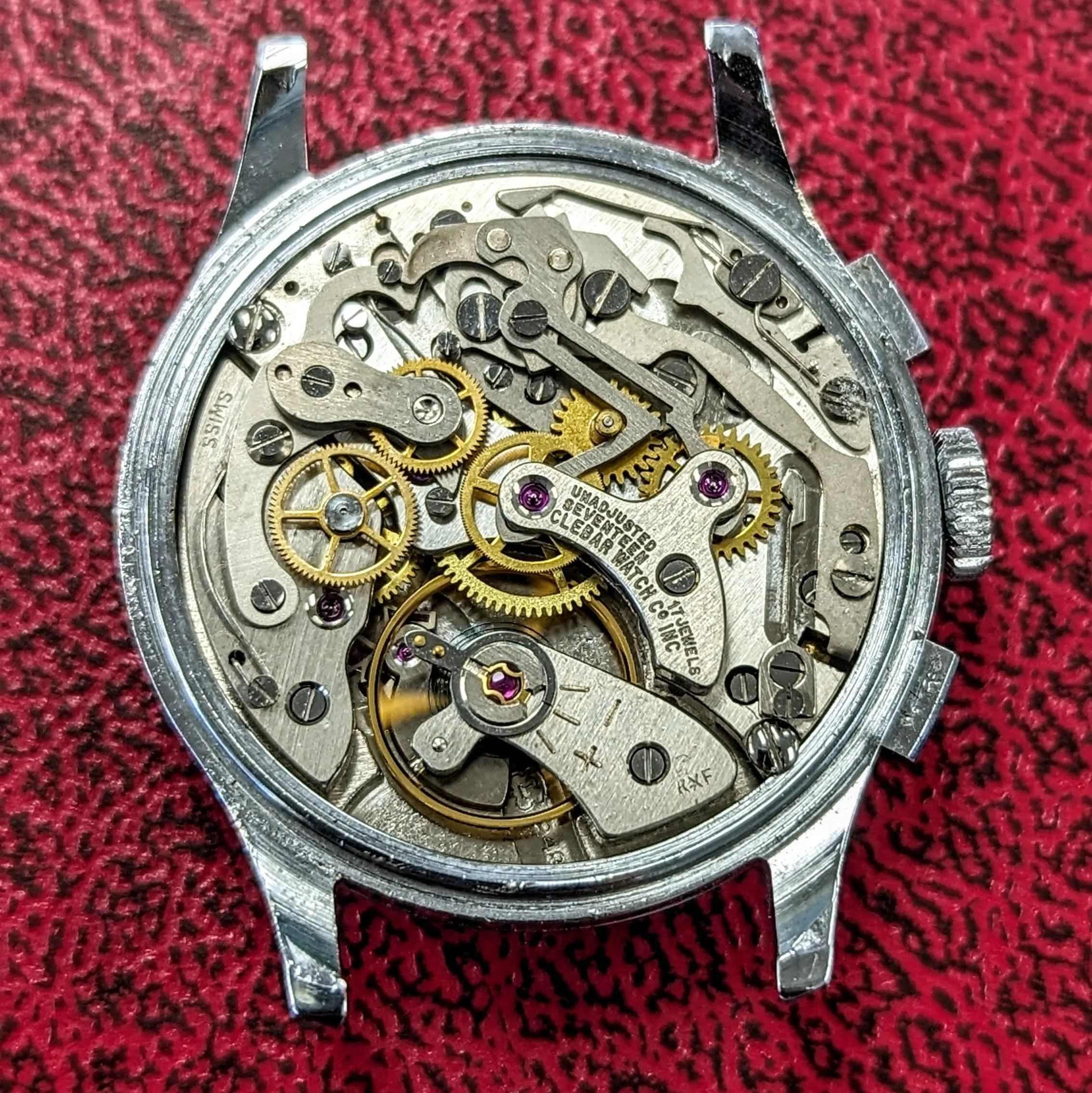 Vintage CLEBAR Chronograph Wristwatch Cal. Landeron 248 Swiss Made Wristwatch