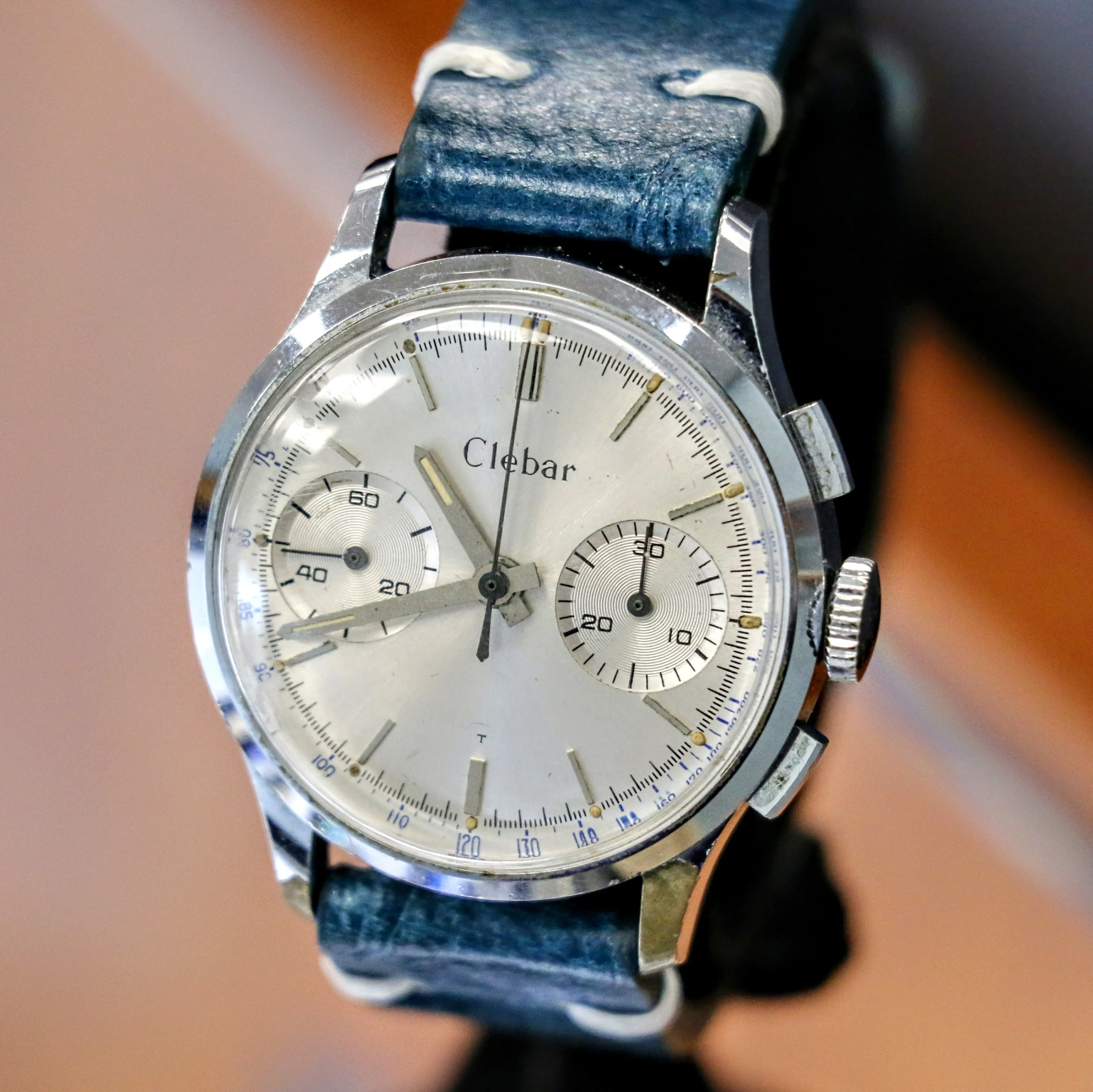 Vintage CLEBAR Chronograph Wristwatch Cal. Landeron 248 Swiss Made Wristwatch