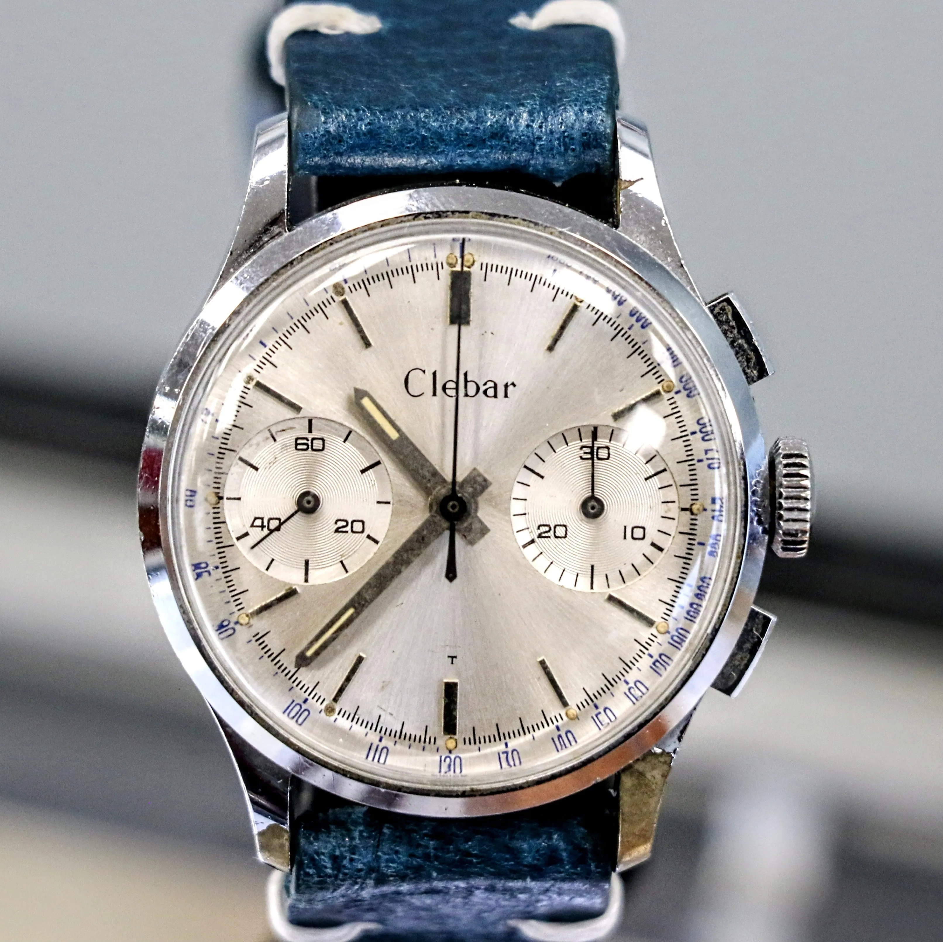 Vintage CLEBAR Chronograph Wristwatch Cal. Landeron 248 Swiss Made Wristwatch