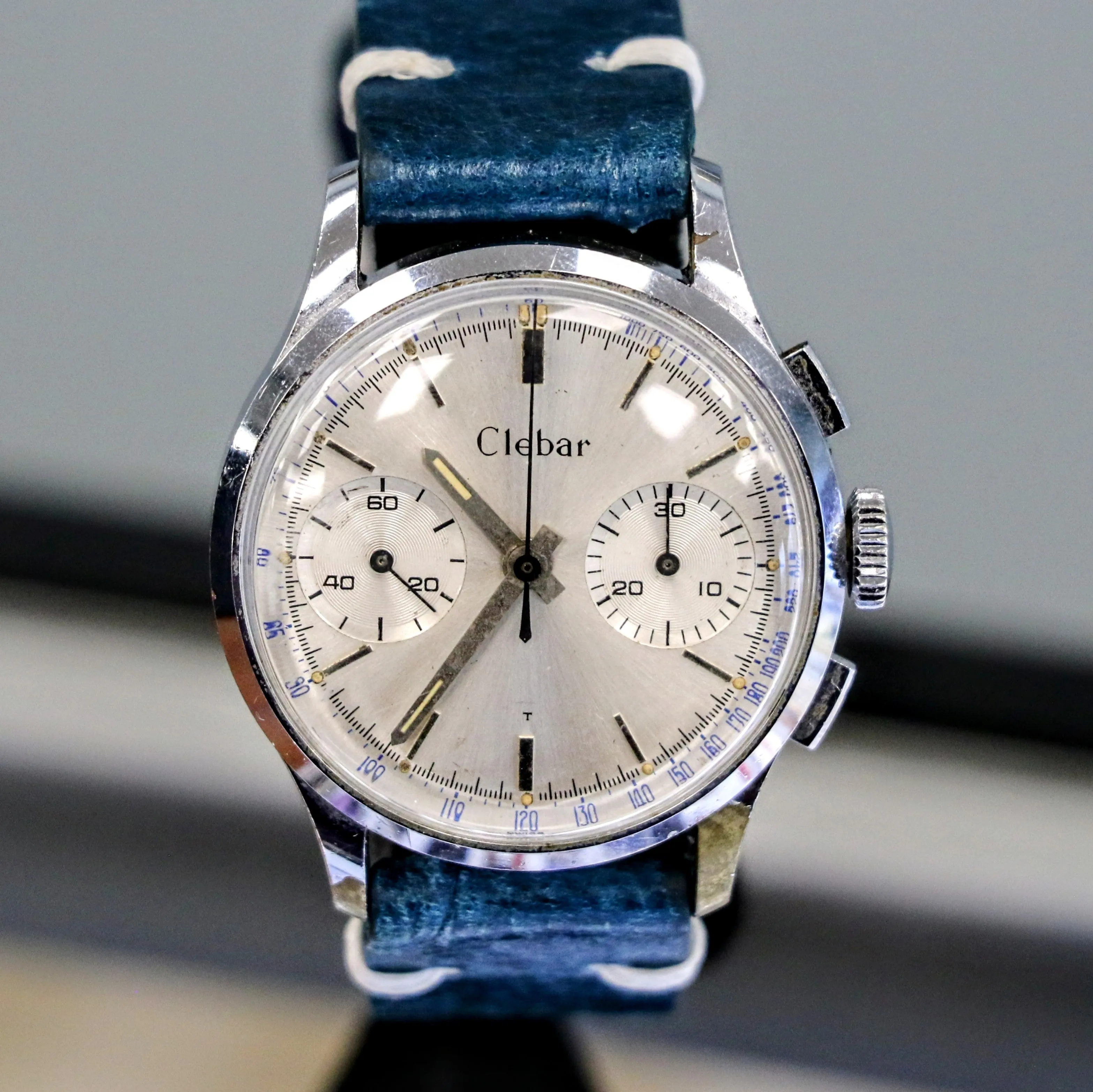 Vintage CLEBAR Chronograph Wristwatch Cal. Landeron 248 Swiss Made Wristwatch