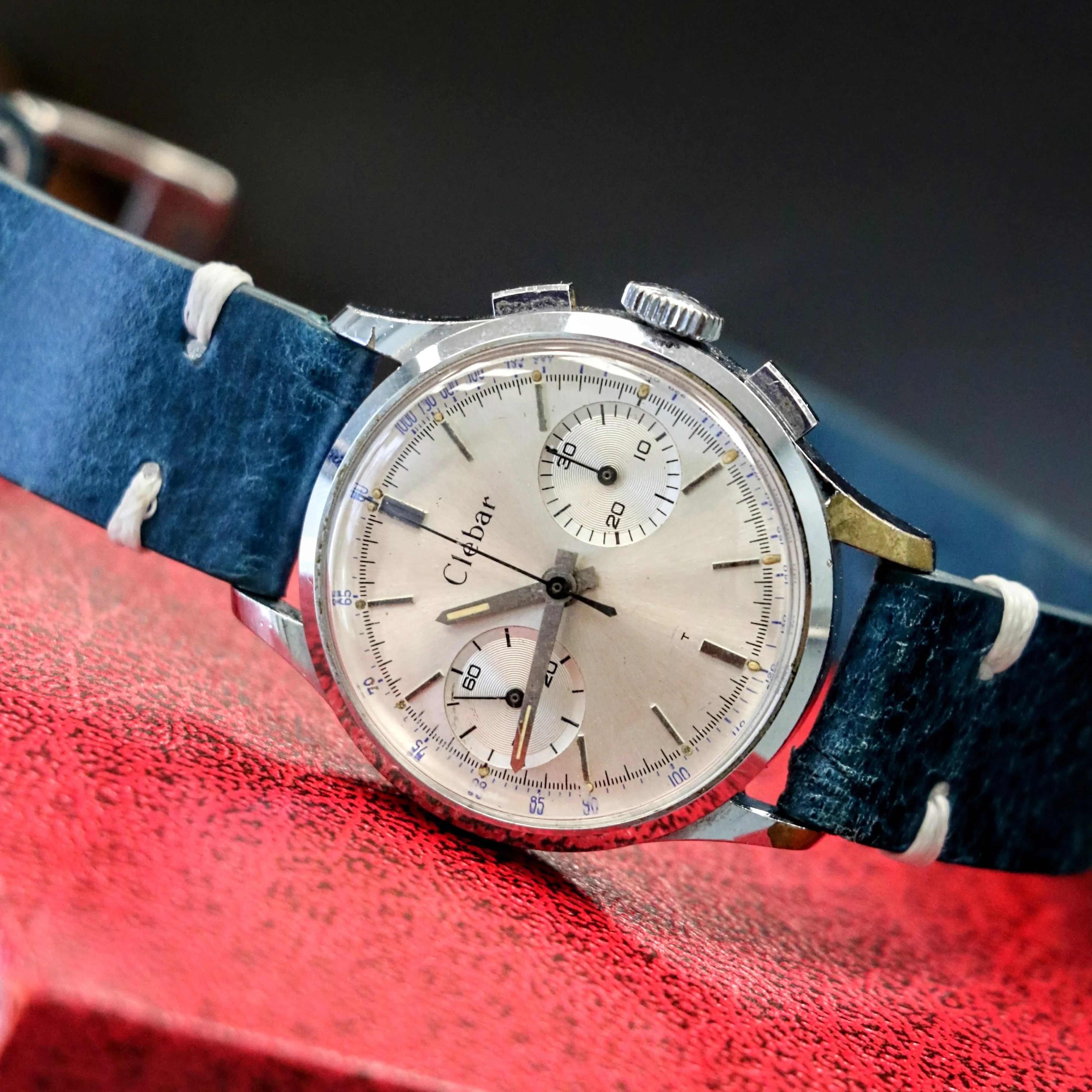 Vintage CLEBAR Chronograph Wristwatch Cal. Landeron 248 Swiss Made Wristwatch