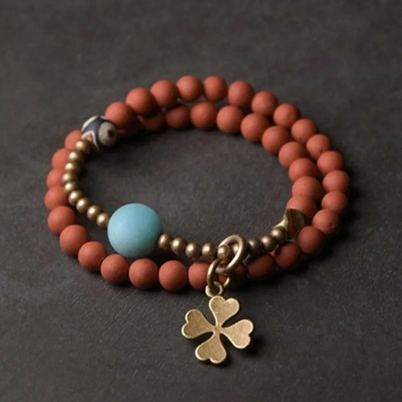 Wealth Promoting Natural Stone Beaded Bracelet