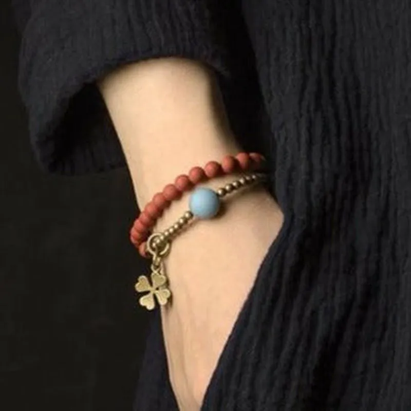 Wealth Promoting Natural Stone Beaded Bracelet