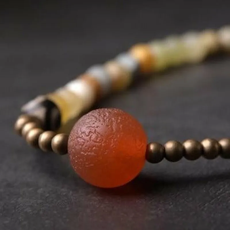 Wealth Promoting Natural Stone Beaded Bracelet
